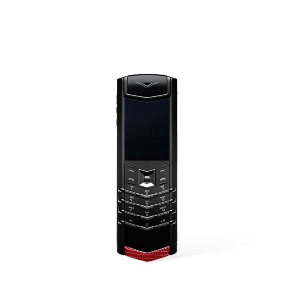 Signature V Red Lizard Skin – Pure Black