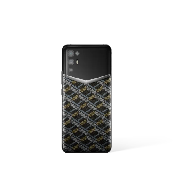 Ivertu Monogram Canvas Leather 5G Phone – Black Gold