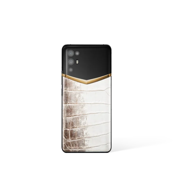 Ivertu 18K Gold Himalaya Alligator Skin 5G Phone