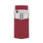 Aster P Baroque Calfskin Phone – Raspberry Red