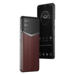 Ivertu Stitched Calfskin 5G Phone - Burgundy Red