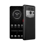 Metavertu 2 Max Screen Calfskin Web3 AI Phone – Jade Black (Silver Case)