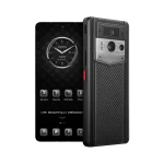 Metavertu 2 Max Screen Carbon Fiber Web3 AI Phone - Black (Silver Case)