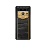 Metavertu 2 Max Screen Luxury Custom-Made Golden Lotus Whisper With Alligator Skin Web3 AI Phone – Black