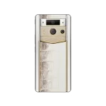 Metavertu 2 Max Screen Luxury Custom-Made Gold Plain Weave With Diamond Himalaya Alligator Skin Web3 AI Phone – White
