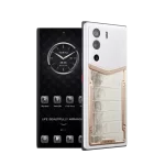 Metavertu 1 Curve Screen Himalaya Alligator Skin 18K Gold & Diamonds 5G Web3 Phone