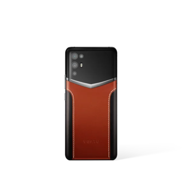 Ivertu Calfskin Stitching Phone – Brown & Black