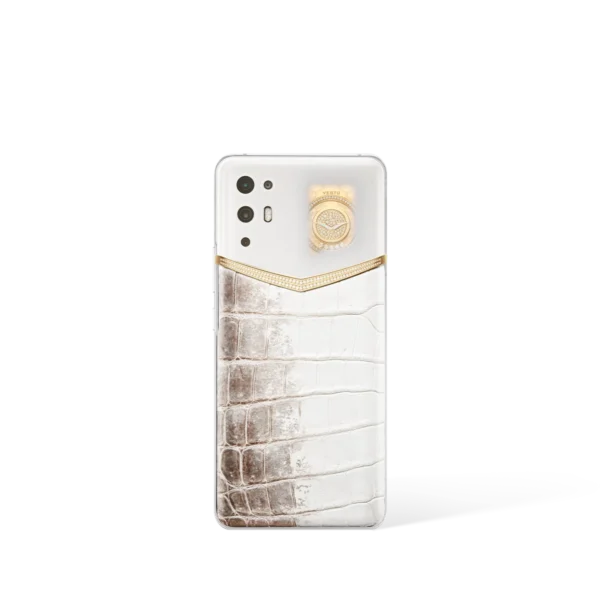 Ivertu Himalaya Alligator Skin Happy 5G Phone – 18K Gold & Diamonds