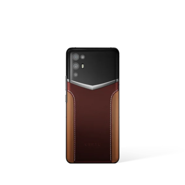 Ivertu Calfskin Stitching Phone – Red & Brown