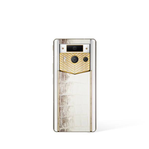 Metavertu 2 Max Screen Customized Himalaya Alligator Skin Web3 AI Phone – White