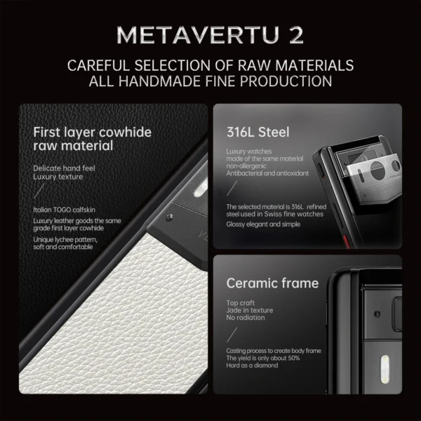 Metavertu 2 Max Screen Calfskin Web3 AI Phone – Raspberry Red