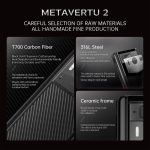 Metavertu 2 Max Screen Carbon Fiber Web3 AI Phone - Black (Silver Case)