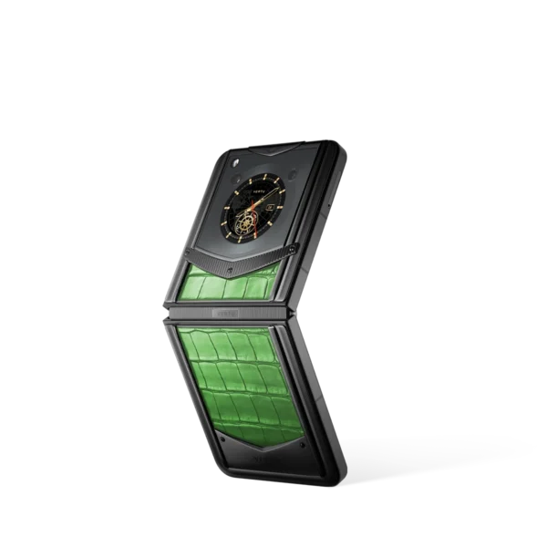 Vertu® Ironflip Alligator Skin Series - Bamboo Green