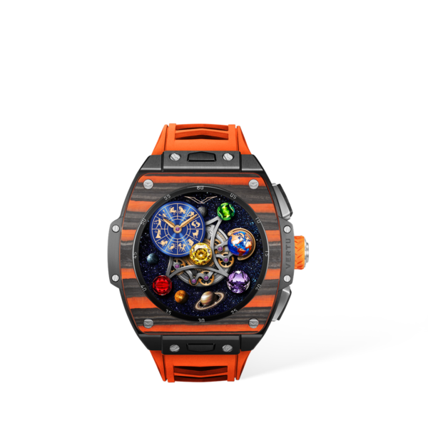 Vertu Grand Watch - Bespoke Gold - Black And Orange Carbon Fiber
