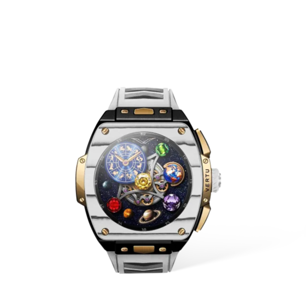 Vertu Grand Watch - Bespoke Gold - Black And White Carbon Fiber