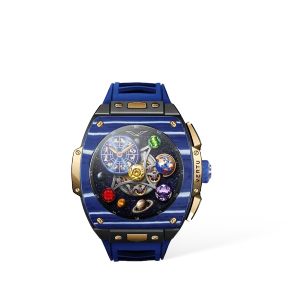 Vertu Grand Watch - Bespoke Gold - Blue And White Carbon Fiber