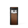 Metavertu 2 Max Screen Calfskin Web3 AI Phone – Caramel Brown (Silver Case)
