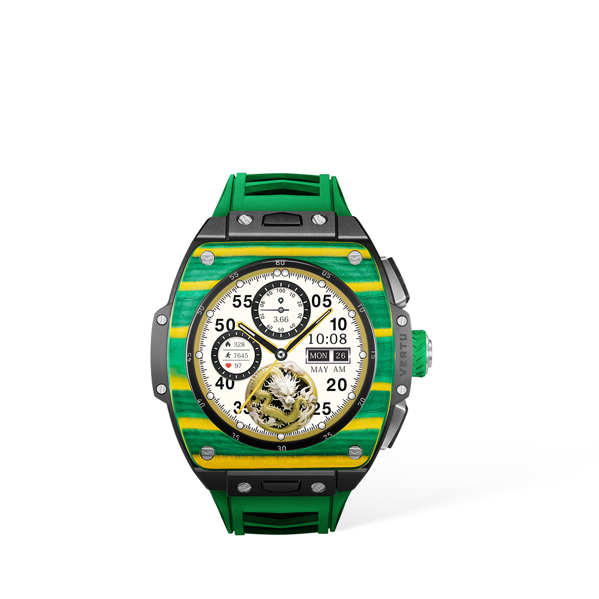 Vertu Grand Watch - Yellow And Green Carbon Fiber
