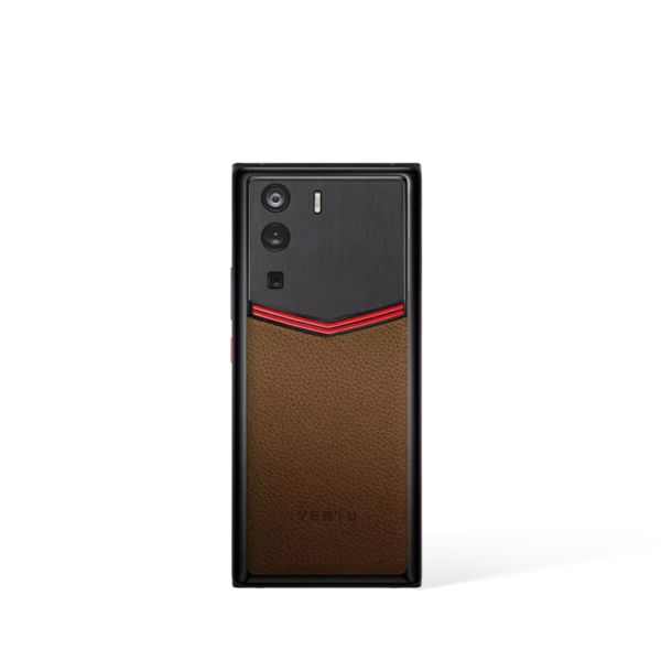 Metavertu 1 Curve Screen Enameled Calfskin 5G Web3 Phone – Brown