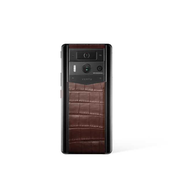 Metavertu 2 Max Screen Alligator Skin Web3 AI Phone – Amber Brown