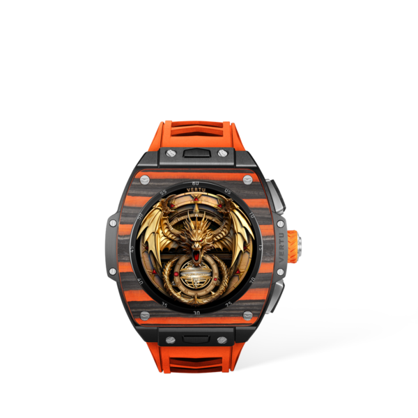 Vertu Grand Watch - Black And Orange Carbon Fiber