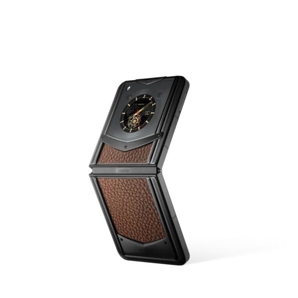 Vertu® Ironflip Calfskin Series - Caramel Brown