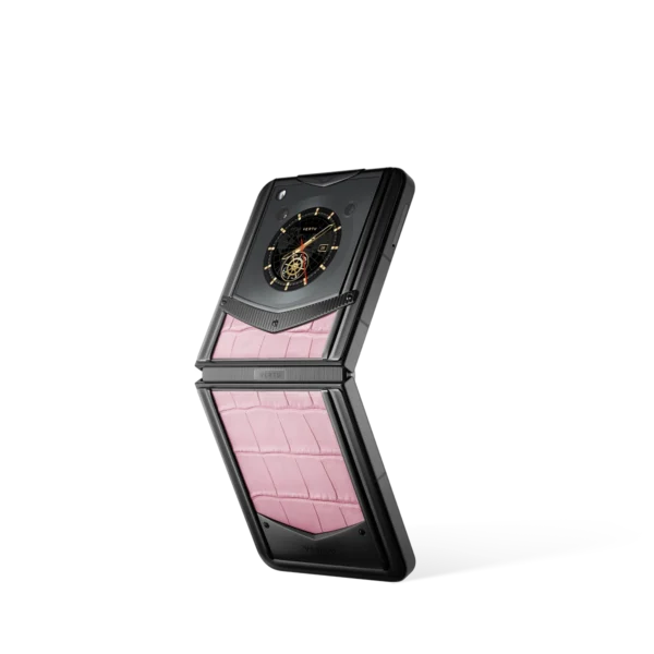 Vertu® Ironflip Alligator Skin Series - Sakura Pink