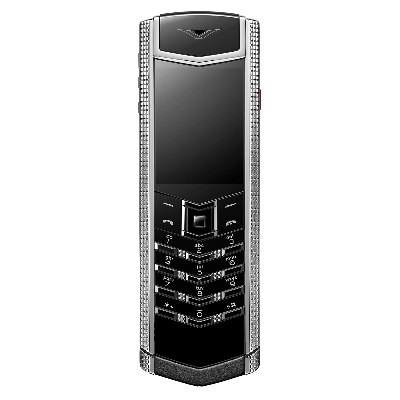 Signature S+ Clous De Paris Phone Pure Silver