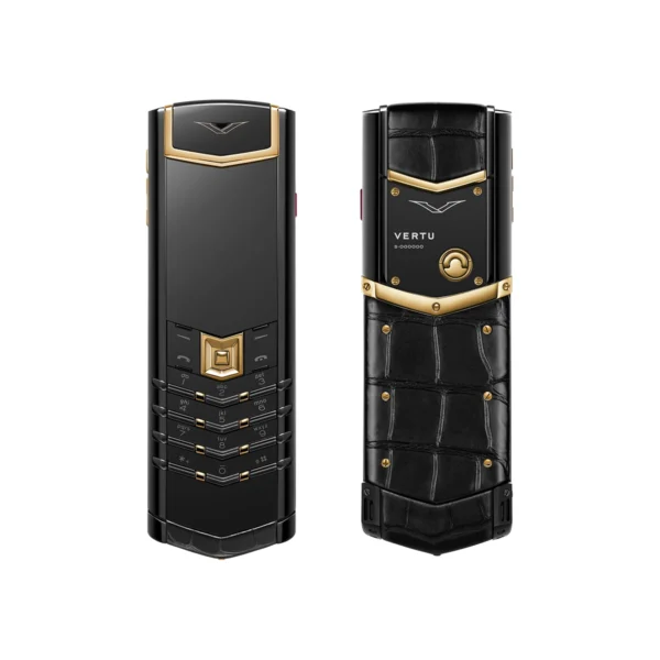 Signature S+ Black Gold Alligator Skin - Jade Black