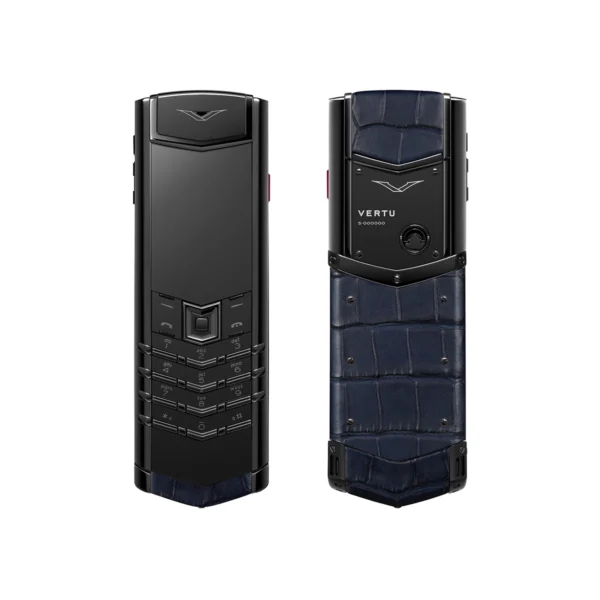 SIGNATURE S+ WHITE STEEL ALLIGATOR SKIN - Navy Blue