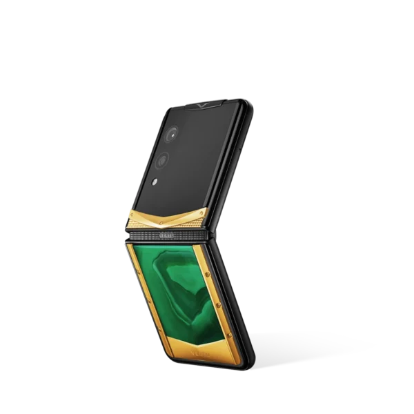 Quantum Flip Agate - Emerald green  Gold Iron Black